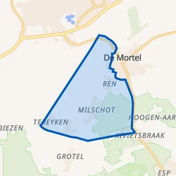 Kaart van Verspreide huizen Milschot-Tereyken