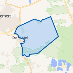 Kaart van Verspreide huizen Mortelse Peel