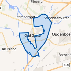Kaart van Verspreide huizen Oud Gastel