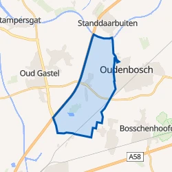 Kaart van Verspreide huizen Kuivezand en omgeving