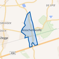 Kaart van Bosschenhoofd