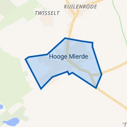 Kaart van Hooge Mierde