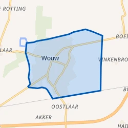 Kaart van Wouw