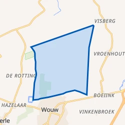 Kaart van Verspreide huizen Wouw in het Noorden