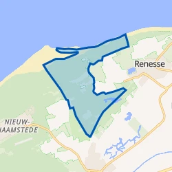 Kaartje van Verspreide huizen ten westen van Renesse