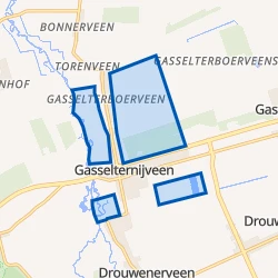 Kaartje van Verspreide huizen Gasselternijveen