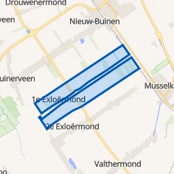 Kaartje van 1e Exloërmond Buitengebied