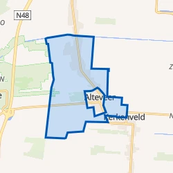Kaart van Verspreide huizen Alteveer