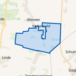 Kaart van Verspreide huizen Kerkenveld