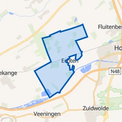 Kaart van Verspreide huizen Echten