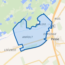 Kaart van Verspreide huizen Pesse