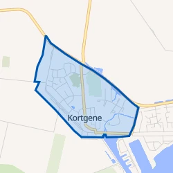 Kaart van Kortgene-Dorp