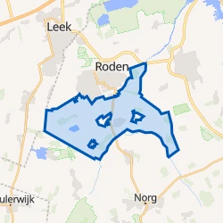 Kaart van Buitengebied Roden Zuid