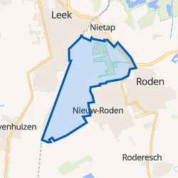 Kaart van Buitengebied Roden West