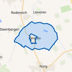 Kaartje van Verspreide huizen Langelo