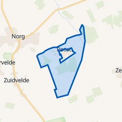Kaartje van Verspreide huizen Peest