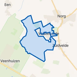 Kaartje van Verspreide huizen Westervelde