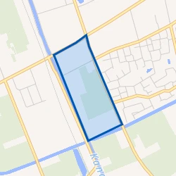 Kaart van Verspreide huizen ten oosten van kanaal
