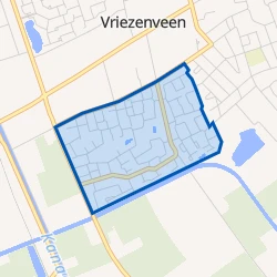 Kaart van Vriezenveen Elzenhoek