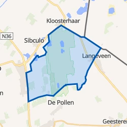 Kaart van Verspreide huizen Westerhaar-Vriezenveensewijk-Oost