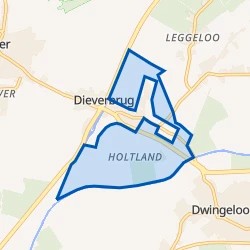 Kaartje van Verspreide huizen Dieverbrug
