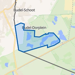 Kaartje van Verspreide huizen Budel-Dorplein
