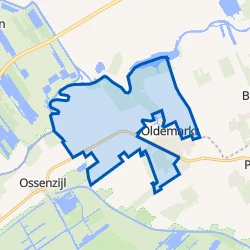 Kaart van Verspreide huizen Oldemarkt
