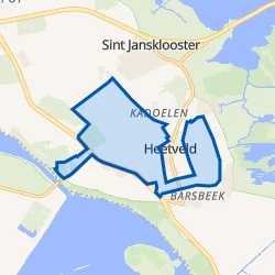 Kaart van Verspreide huizen Kadoelen en omgeving