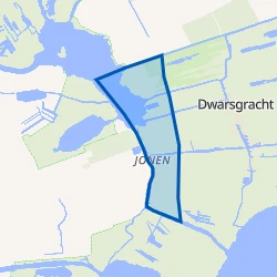 Kaartje van Verspreide huizen Jonen
