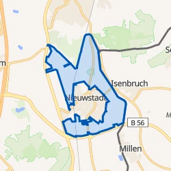 Kaartje van Verspreide huizen Nieuwstadt