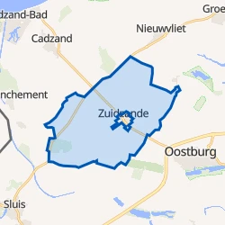 Kaart van Verspreide huizen Zuidzande