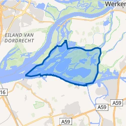 Kaartje van Verspreide huizen Biesbosch