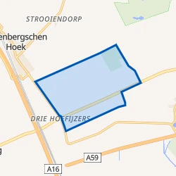 Kaartje van Verspreide huizen Zevenbergschen Hoek