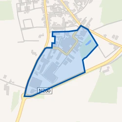 Kaartje van Bedrijventerrein Alphen