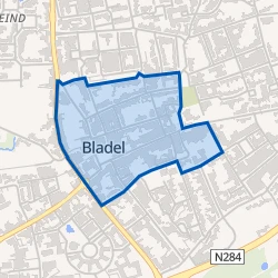 Kaart van Bladel Centrum