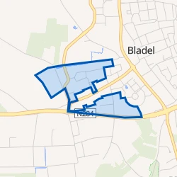 Kaart van Bladel Bedrijventerrein De Beemd en Leemskuilen