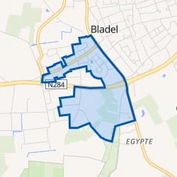 Kaart van Bladel Zuid