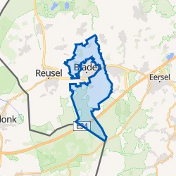 Kaart van Verspreide huizen Bladel