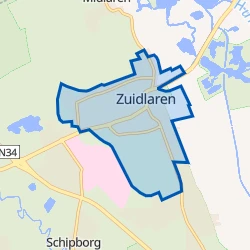 Kaart van Zuidlaren