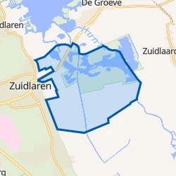 Kaartje van Verspreide huizen Zuidlaren