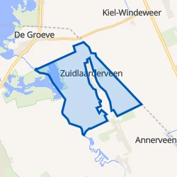 Kaart van Verspreide huizen Zuidlaarderveen