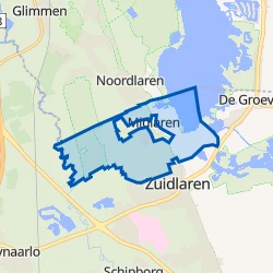 Kaart van Verspreide huizen Midlaren