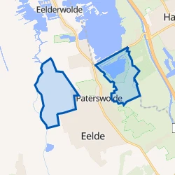 Kaartje van Verspreide huizen Paterswolde