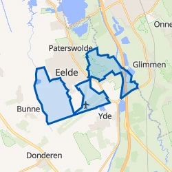 Kaart van Verspreide huizen Eelde