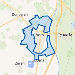 Kaart van Verspreide huizen Vries