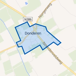 Kaart van Donderen