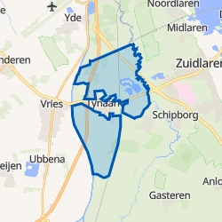 Kaart van Verspreide huizen Tynaarlo