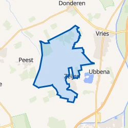Kaart van Verspreide huizen Zeijen