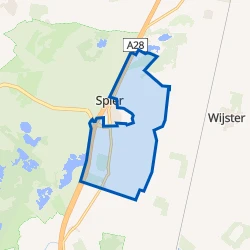 Kaart van Verspreide huizen Spier