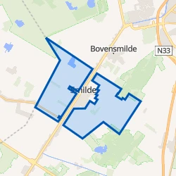 Kaart van Verspreide huizen Smilde